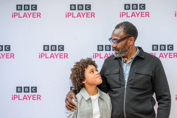 Lenny Henry CBE with a cast member from the BBC preview of My Name is Leon