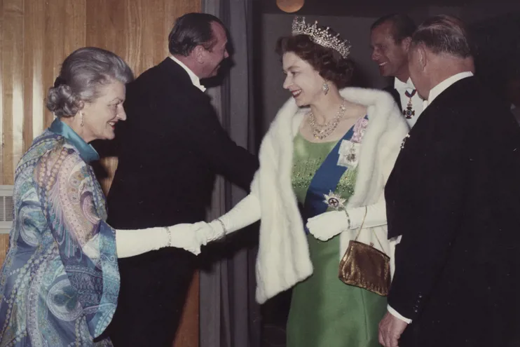 Her Majesty The Queen in 1971 during the IEE centenary celebrations at the Royal Festival Hall