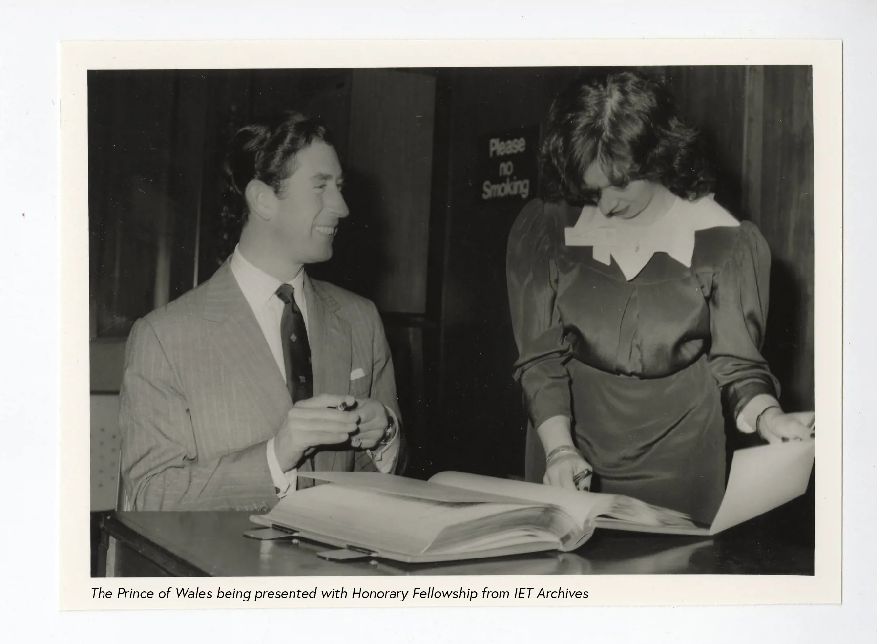 The Prince of Wales being presented with Honorary Fellowship