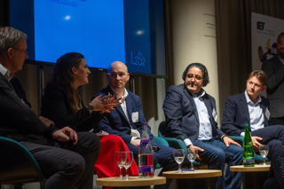 Panellists at Medical Devices and Data conference during Q&A
