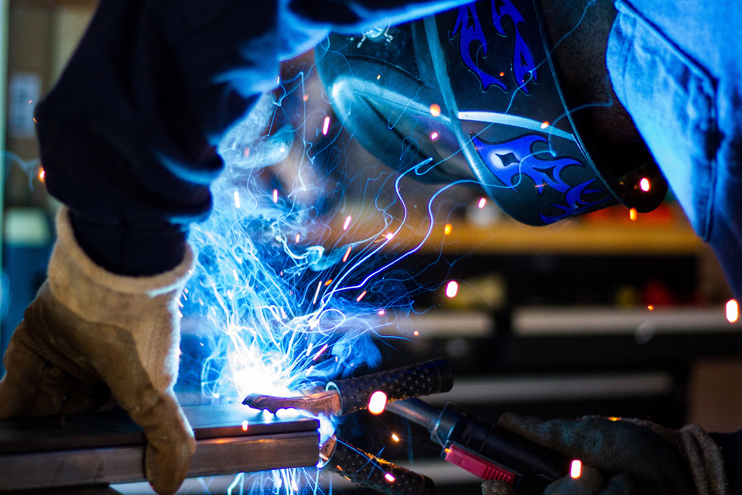 Engineer welding