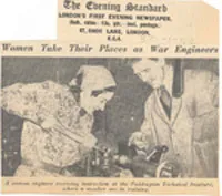 Newspaper cutting "Open factories for girl engineers".