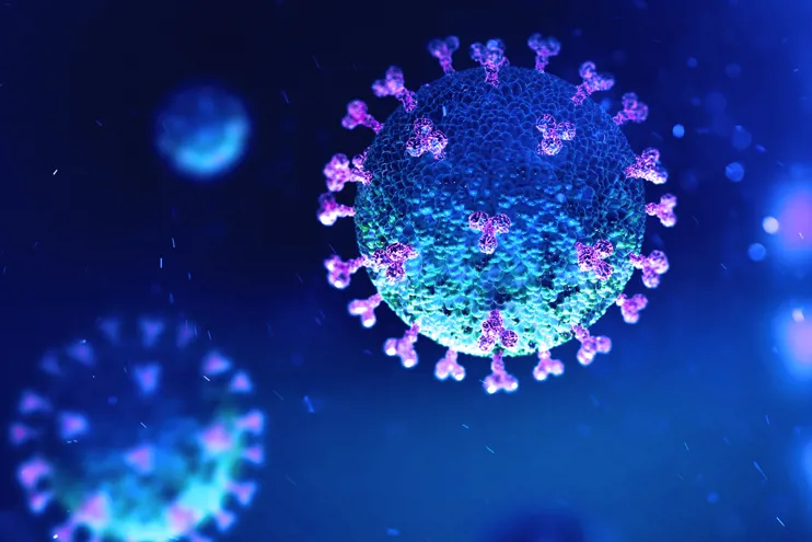 Graphic image of the COVID-19 virus