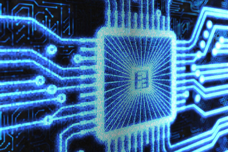 Concept image of a microprocessor
