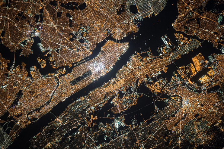 Image of city from outer space