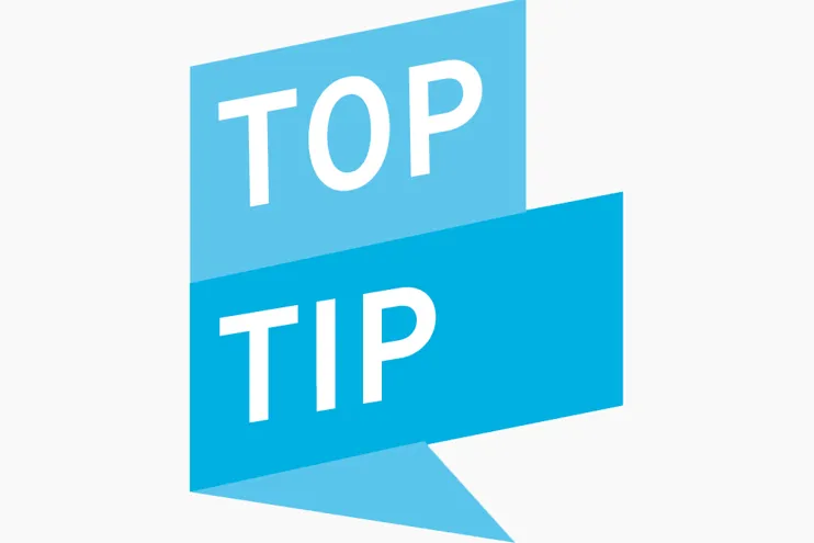 Graphic representing a signpost that says Top Tips