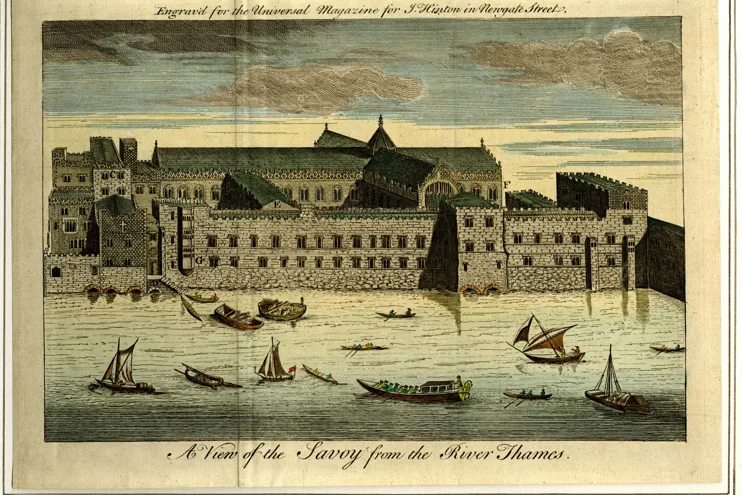 A View Of The Savoy From The River Thames 1760