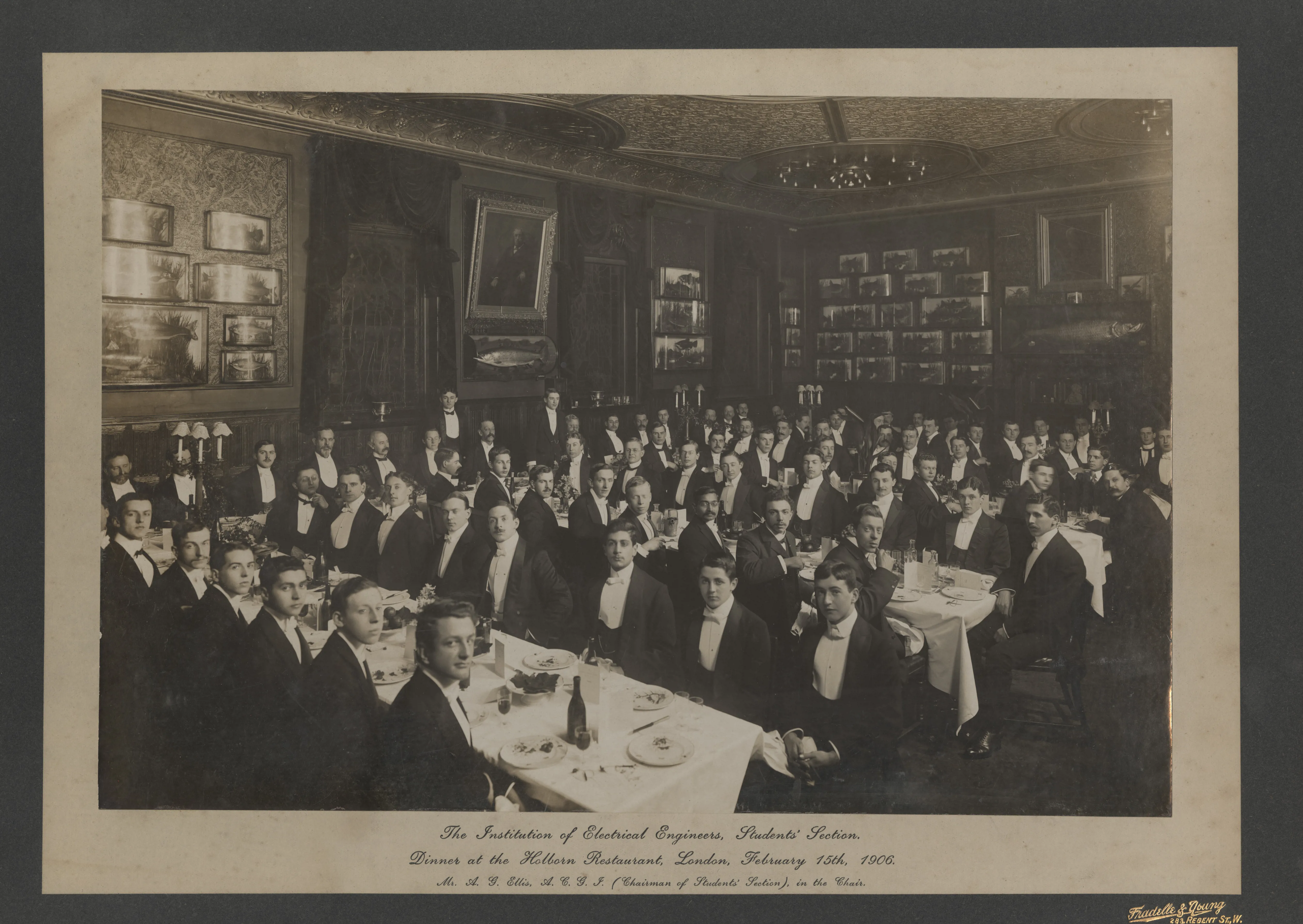 IEE Student Section annual dinner 1906