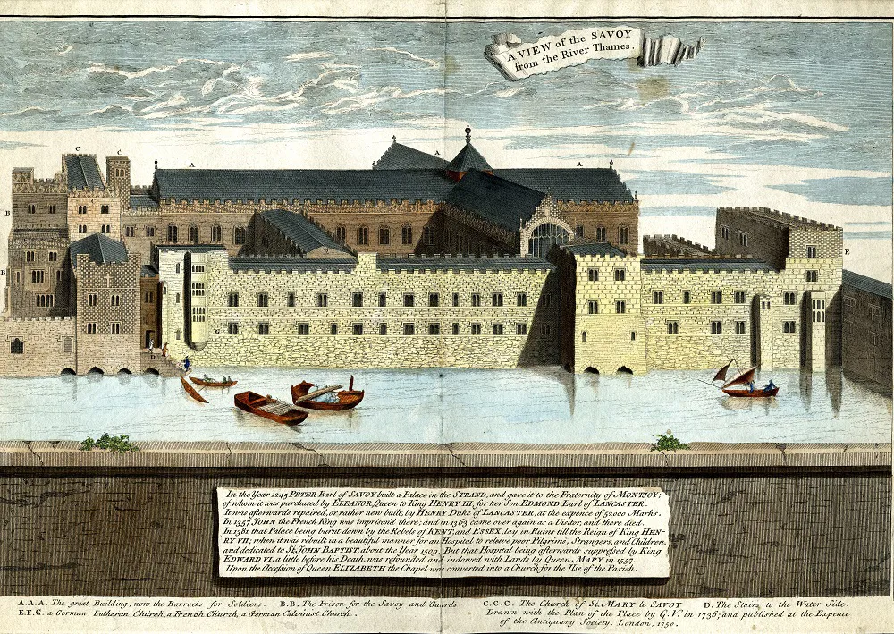 View of The Savoy on the River Thames 1736