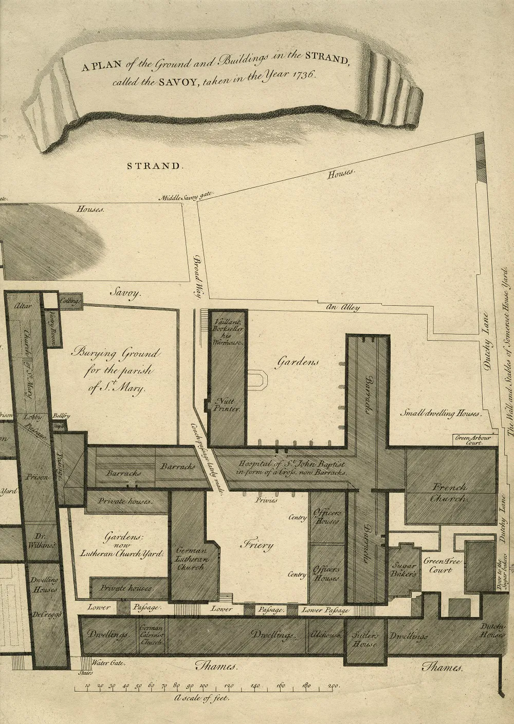 Plan of The Savoy 1736