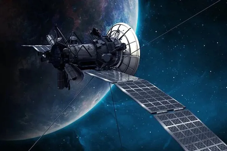 Artist conception of a satellite in space